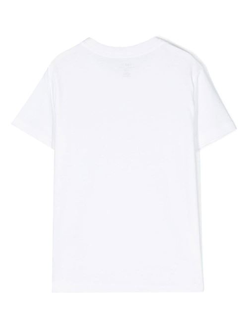 T-shirt bambino Ralph Lauren bianca con pony ricamato RALPH LAUREN KIDS | 832904035